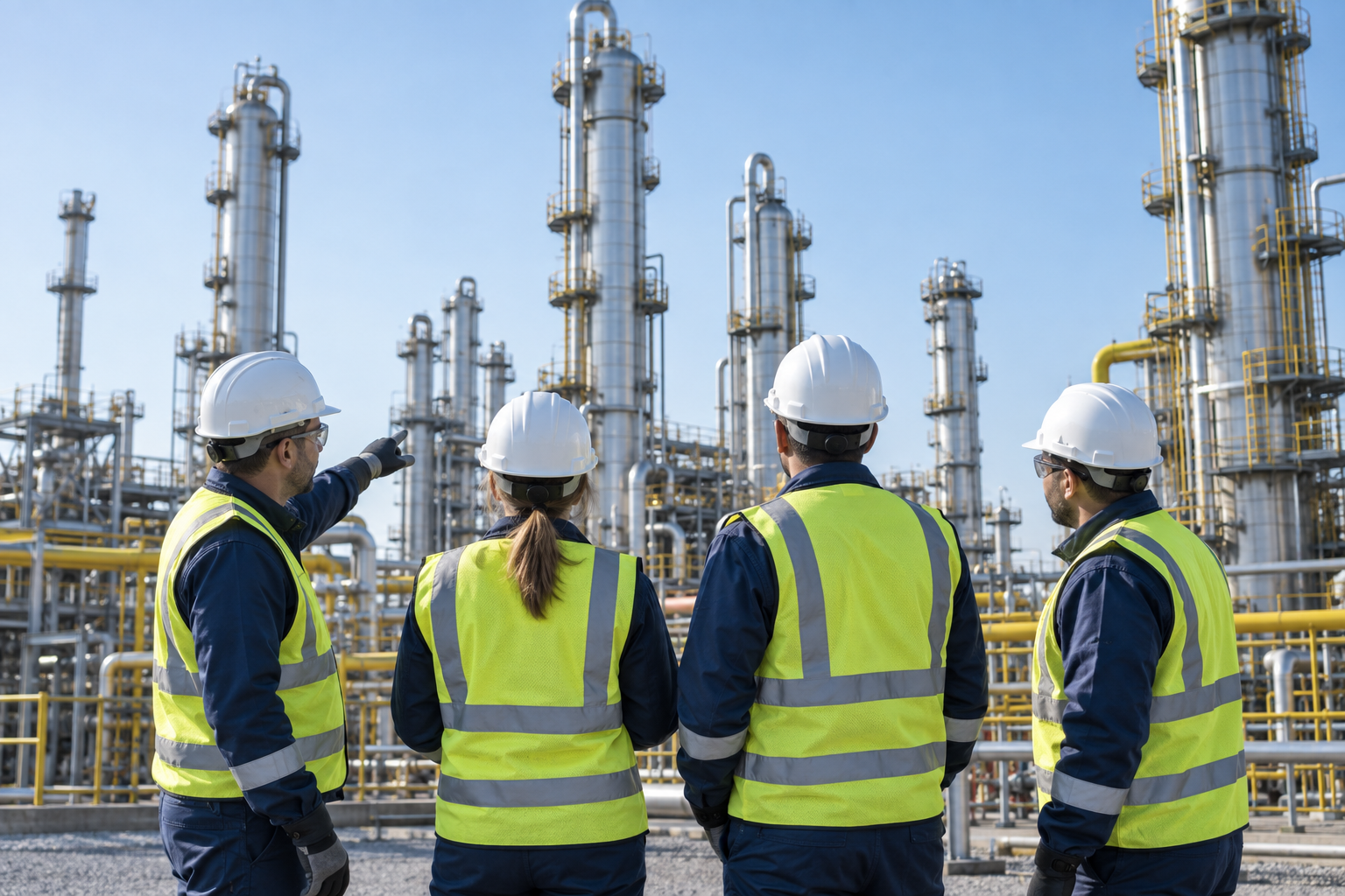 Operations team at an industrial facility