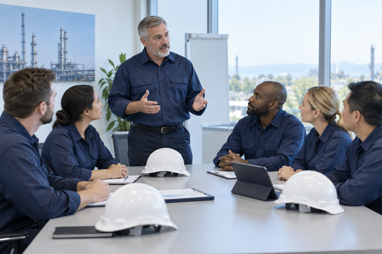 Industrial safety training discussion